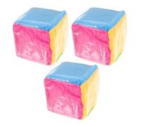 ERINGOGO 3 Pièces Dés Souples avec Poches Transparentes pour Cartes Cubes Éducatifs Géants pour Jeux Classe Développement Mathématique et Jeux Ludiques Garçon Fille