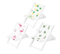 ERINGOGO 3 pièces Échelle avec Support Téléphone Flamant Ananas pour Décor Plage et Maison Poupée Accessoires et Ludique