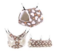 ERINGOGO 3 pièces Hamac et Nid Douillet pour Petits Animaux Hamster Chinchilla et Rat Tunnel et Cachette Chauffants pour Cage Abri Confortable et Chaud pour Furet et Rongeurs