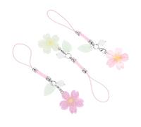 ERINGOGO 3 pièces Lanière Téléphone Portable avec Pendentifs Fleur de Cerisier Charm Mignon pour Femmes Décoration Élégante pour Smartphone