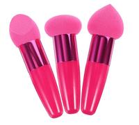 ERINGOGO 3 pièces Lot de Pinceaux Éponge Fond de Teint Humide et Sec Pinceaux Correcteurs Souples pour Maquillage Naturel Accessoires Pratiques pour Visage et Contouring