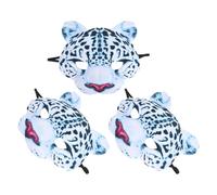 ERINGOGO 3 Pièces Masque Léopard Demi-visage EVA pour Carnaval Halloween Costume Animal Accessoire et Confortable Cosplay