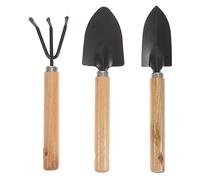 ERINGOGO 3 pièces Mini Pelle Râteau Truelle Jardinage Outils Fer et Bois Confortables pour Potager et Camping Extérieur