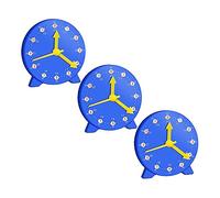 ERINGOGO 3 pièces Modèle Horloge Pédagogique pour École Garçon Fille Apprentissage Aiguille Mobile Professeur Bleu Foncé