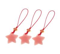 ERINGOGO 3 pièces Pendentif Téléphone Mobile Étoile Phosphorescent Porte-clés Léger Multifonction pour Sacoche et Clés Visibilité Nocturne Améliorée Accessoire
