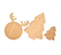 ERINGOGO 3 Pièces Plateau de Noël Forme Cerf et Sapin Grand Plateau Apéritif pour Fruits Desserts et Fromages pour et Repas