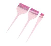 ERINGOGO 3 pièces Set Pinceaux Applicateurs pour Coloration Cheveux avec Manche Long Pailleté Brosses Teinture et Surlignage Poils Doux pour Application Précise Débutants et Salon Coiffure