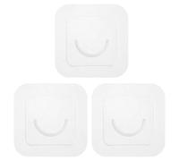 ERINGOGO 3 Pièces Support de Tige Adhésif ABS sans Perçage pour Barre | Grosse Surface Collante, Colle Super Adhésive, Installation Rapide, Murs Peints et Hôtels