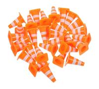 ERINGOGO 30 pièces Cônes de Circulation Miniatures Jouets Éducatifs pour Enseigner la Sécurité Routière Aux Garçon Fille Panneaux de Signalisation Réalistes pour Activités Scolaires et