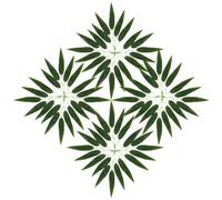 ERINGOGO 30 Pièces Fausses Feuilles de Bambou Vertes en Plastique