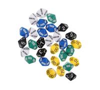 ERINGOGO 30 Pièces Place Value Dice Multi Colored Numbered Dice for Party Supplies Board Game Entertainment and Learning Accessories Portable Gaming Props