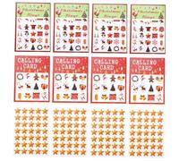 ERINGOGO 37 Pièces Cartes de Bingo de Fête Papier pour Jeu et Développement Intellectuel Joueurs Motifs Variés Sécurité sans Produits Nocifs Animation Festive pour Réunions et Événements