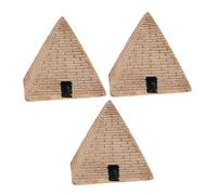 ERINGOGO 3pièces Mini Pyramide Égyptienne Résine Décoration De Bureau Statue De Pyramide Ornement Décoratif Figurine Miniature