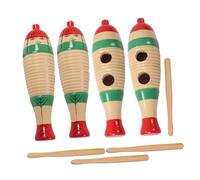 ERINGOGO 4 Ensembles Guiro Bois Instruments de Percussion Éducatif pour Tout Petits Bois et Surface Lisse Jeu Musical pour Développement Cérébral des Garçon Fille