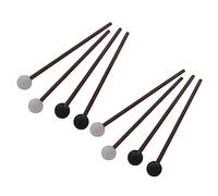 ERINGOGO 4 paires Maillets Bois pour Tambour Langue Maillets Caoutchouc avec Manche Bois pour Instruments de Percussion pour Tambours Acier et Pratique à Utiliser