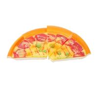 ERINGOGO 4 Parts de Pizza Factices en PU Réalistes Jouets Aliments Cuisine Modèle Pizza Miniature Décorations Fête pour Garçon et Filles Jeu de Rôle Alimentaire