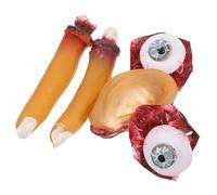 ERINGOGO 4 pièces Accessoires Halloween Faux Organes Humains Oreilles Yeux et Doigts Simulés pour Décoration Effrayante et Farces
