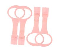 ERINGOGO 4 pièces Anneaux de Traction pour Berceau Garçon Fille Anneaux de Préhension et Sûrs Aide Marche Accessoires Ludiques Nés Couleur Rose Jeu Éveil pour Garçon Fille