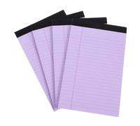 ERINGOGO 4 Pièces Bloc-notes Juridique à Lignes Horizontales Déchirables en Papier Pourpre, Design Simple et Fonction Non Adhésive, pour Prise de Notes au Bureau