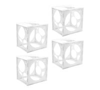 ERINGOGO 4 pièces Boîte de Mesure de Ballons Transparente Cube Outil Précis pour Décoration de Mariage et Fête