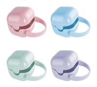 ERINGOGO 4 pièces Boîte de Rangement pour Tétine Portable Boîte Plastique Légère pour Sucette Étui Propre et Facile à Nettoyer Compatible Plupart des Sucettes pour Voyage et Activités