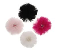 ERINGOGO 4 pièces Bonnettes Polyester Doux Protège Micro et Confortable pour Microphones Cravate Réduit Bruit de Souffle et