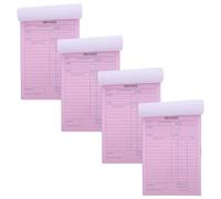 ERINGOGO 4 Pièces Carnet de Factures 2 Parties, Facture en Deux Exemplaires, Papier, Bloc de Commande Page à Colonnes Multiples, pour Commerces de Détail et Boutiques