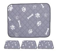 ERINGOGO 4 Pièces Coussinets Réutilisables pour Chiens Tampons Pipi Lavables Tapis De Parc pour Chiots Tapis De Dressage Lavable pour Chien Coussin De Cage Grey