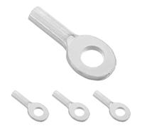 ERINGOGO 4 Pièces Extrémité du Câble Métallique de Rechange | Œillets de Rechange pour Câbles Métalliques, Câble de Poulie de Gym, Butée de Cordon de Sécurité, Fer Argenté