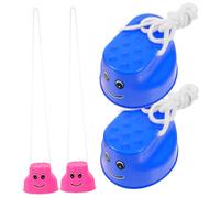 ERINGOGO 4 Pièces Face Souriante surchauffle échasses de Sport échasses Enfants Pas à Pas pour Enfants Plastique Rouge