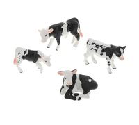 ERINGOGO 4 pièces Figurines Miniatures Vaches Réalistes Jouets Educatifs pour Garçon Fille Décoration Ferme et Maison