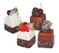 ERINGOGO 4 Pièces Gâteaux Artificiels Réalistes Décoratifs Simulation pour Vitrine Cuisine DIY Photographie Prop