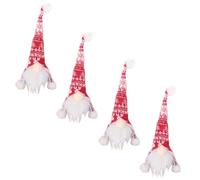 ERINGOGO 4 Pièces Housses de Bouteille de Vin Décoratives Noël avec Chapeaux Festifs Cache Bouteille Vin Original pour et Décoration de Table
