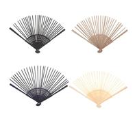 ERINGOGO 4 Pièces Kit Éventail Pliant Bambou Vintage Cadres à Décorer pour Éventail Chinois Fait Main Accessoires Multifonctions pour Danse et Artisanat Traditionnel