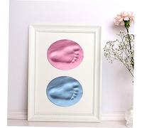 ERINGOGO 4 Pièces Kit Moulage Pâte Rose et Bleue Souvenir Naissance Fille Moulage Main et Pied Personnalisé Décoration Anniversaire