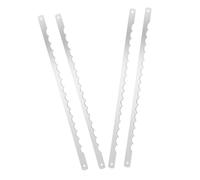 ERINGOGO 4 pièces Lame de Remplacement Acier Inoxydable pour Machine à Couteau Scie Dentelé Résistant Corrosion pour Découpe Précise Miettes Outil Indispensable pour Boulangerie et Usage