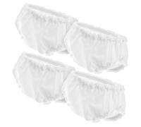 ERINGOGO 4 pièces Lot de Culottes Blanches pour Poupée Ours Peluche sous Vêtements Miniatures pour Jeux Dimitation Accessoires de Vêtements pour Poupées Peluche