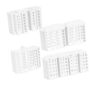 ERINGOGO 4 pièces Lot de Mini Modèles de Bâtiments Plastique pour Micro-Paysage Décorations Légères et Réalistes pour Aménagement Maison Miniature et Maquettes DIY