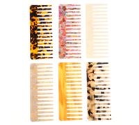 ERINGOGO 4 pièces Lot de Peignes Acétate Antistatiques Rectangulaires pour Démêlage et Coiffage Large Dents Douces Résistants et Légers pour Usage Domestique et Voyage