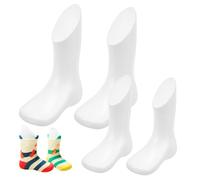 ERINGOGO 4 pièces Mannequin Pied Garçon Fille Blanc et Chair Présentoir Modèle Réutilisable Accessoire Boutique Garçon Fille