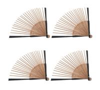 ERINGOGO 4 Pièces Monture Éventail en Bois 21cm, Cadre Pliant Léger et Facile à Assembler pour Décoration Orientale et Activités en Plein Air