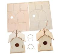 ERINGOGO 4 Pièces Nichoirs Bois à Peindre DIY Maison Oiseaux Extérieur pour Bricolage Garçons et Filles Peinture Manuelle pour Activité Garçon Fille