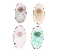 ERINGOGO 4 pièces Palette de Résine Marbrée pour Nail Art de Plaque DIY pour Mélanger Vernis à Ongles et Pigments Accessoire Créatif pour Salon de Beauté et Événements
