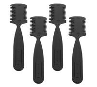 ERINGOGO 4 Pièces Peigne Rasoir Cheveux Outil Coiffure Multifonctionnel pour Texturiser et Couper Pointes Fourches Peigne Amincissant Professionnel pour Cheveux Fins et Épais