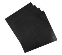 ERINGOGO 4 pièces Protections de Plaques de Cuisson à Gaz Protège Brûleurs Réutilisables Huile et Saleté Résistantes à Couvre Plaques pour Cuisine Facile à Nettoyer Noir
