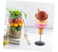 ERINGOGO 4 pièces Support Métal pour Cônes de Glace Présentoir Polyvalent pour Crème Glacée Sushi Main et Snacks Forme de Cône Base Stable Antidérapante pour Fêtes et Commerces