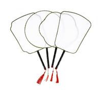 ERINGOGO 4 Pièces Ventilateurs Diy à Peindre pour Garçon Fille Accessoire de Graffiti Éducatif Fan à Main Style Mixte