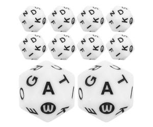 ERINGOGO 40 dés à Mots pour Jeux - Dés à 20 Faces avec Lettres de l'alphabet pour Apprendre, s'amuser en Voyage, en Camping, en soirée, et développer Les compétences linguistiques.