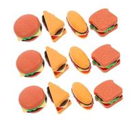 ERINGOGO 40 Pièces Miniature Fast Food Playset Realistic Pretend Hamburger Hot Dog Toast Sandwich Toys for Dollhouse and Creative Role Play