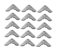 ERINGOGO 40 Protège-Coins en Métal Nickelé 14 MM Lot de 40 Pièces pour Albums Photo Livres Anciens et Cahiers Coins Décoratifs Résistants pour Protection D’Angle et Scrapbooking